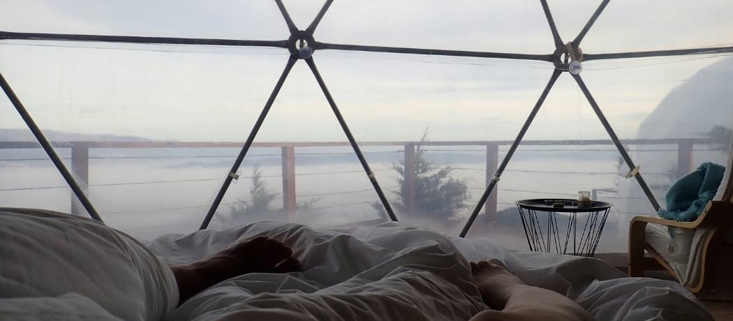 Dome belsejéből a kilátás bemutatása